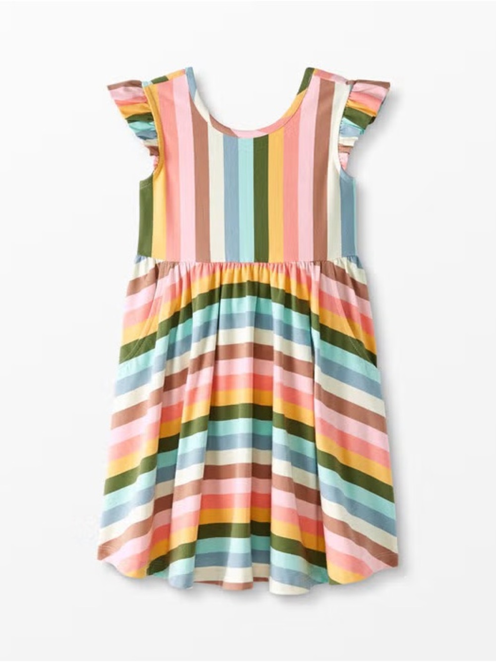 Hanna Andersson Striped Skater Dress Size 6/7
